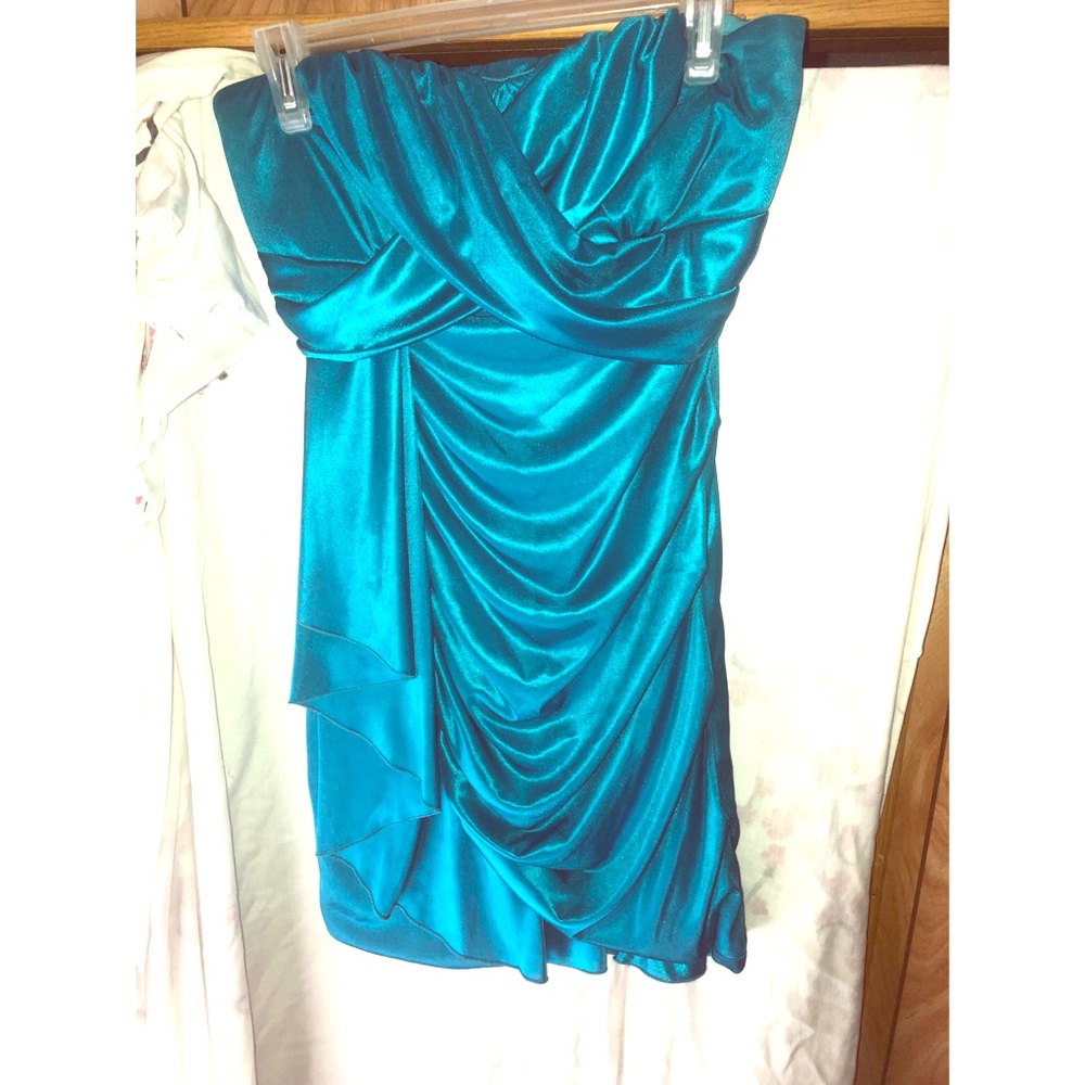 Teeze Me turquoise short dress